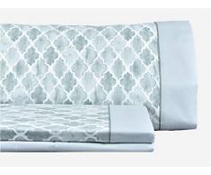 MI CASA JGO.SABANAS Arles Bettwäsche-Set, Baumwolle, Grau, 180 cm Bett