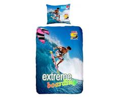 Good Morning! Bettdecke und Kissenbezug 4666-P blau 140 x 200/220 cm + 60 x 70 cm