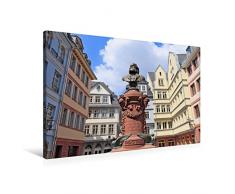 Premium Textil-Leinwand 90 x 60 cm Quer-Format Friedrich Stoltze Brunnen | Wandbild, HD-Bild auf Keilrahmen, Fertigbild auf hochwertigem Vlies, Leinwanddruck von Petrus Bodenstaff