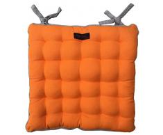 Ragged Rose Paddy Plain Sitzkissen, 100% Baumwolle, Orange, 40 x 40 cms