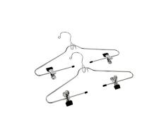 M-Home 9882 Chrom 2 Kleiderbügel Set mit Pilern, Größe 38 cm, Mehrfarbig