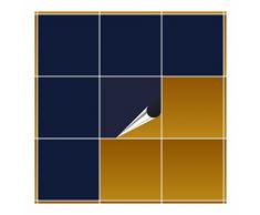Fliesenaufkleber fÃ¼r Bad und KÃ¼che - 20x20 cm - tiefseeblau glÃ¤nzend - 250 Fliesensticker fÃ¼r Wandfliesen