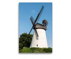 Premium Textil-Leinwand 50 x 75 cm Hoch-Format Hummelbecker Windmühle, Holländerwindmühle, Dützen | Wandbild, HD-Bild auf Keilrahmen, Fertigbild auf hochwertigem Vlies, Leinwanddruck von Barbara Boensch