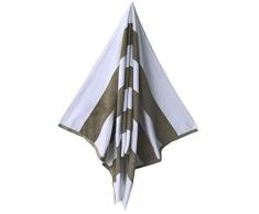Espalma Strandtuch aus 100% Baumwolle, gestreift, 86,4 cm breit x 178 cm lang, dick, plüschige Strandtücher – Taupe Cabana Streifen