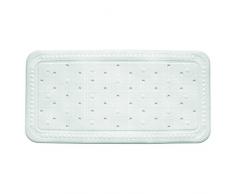 Kela 22361 Badewanneneinlage, Mit Sauger, PVC-Weichschaumbeschichtet, 72 x 36 cm, Kreta, WeiÃ