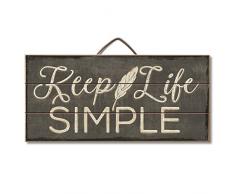 Highland Graphics Rustikal Sign Keep Life Einfache Tisch oder Wand Decor