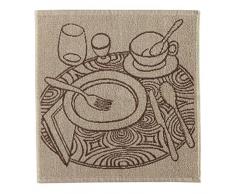 Eiffel Textile Set Geschirrtuch Jacquard plats, Baumwolle, Mehrfarbig, 50 x 50 x 10 cm, 3 Stück