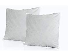 RIBECO Federkissen Set, Hülle: 100% Baumwolle, weiß, 80x80 cm