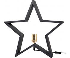 Star Dekoleuchte, Holz, Messing/Grau/Schwarz