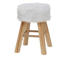 WHW Whole House Worlds Hocker Woody. 2 Ass. H 41 cm. Parent Country Rustic 16.25 Inches weiß