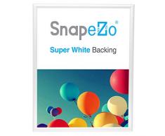 Poster Rahmen 40,6 x 50,8 cm, 2,5 cm schmal Aluminium Profil, Frontlader Schnell Poster wechseln, Wand montiert, Aluminium, weiß, 16x20