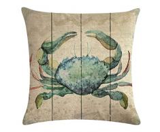 7COLORROOM 7 Colorroom Kissenbezüge aus Baumwollleinen, quadratisch, für Sofas, Couch und Bett. Krebs