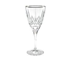 Lorren Home Trends 262300-SL Chic Rotweinkelch mit Platinverzierung, Einheitsgröße, transparent