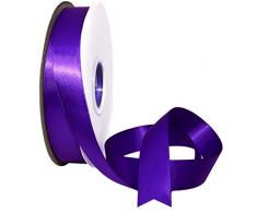 Morex Ribbon 08822/50-470 Double Face Satin Band, Polyester, Regal Purple, 7/8x 50 Yd