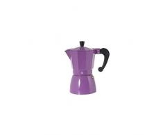 Home Brigitte Color Espressokocher 6 Tassen, Aluminium, schwarz/Mehrfarbig, 12 x 14 x 22 cm