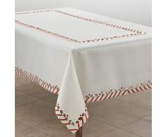 Saro LIFESTYLE 1633.I65104B Tischdecke, MotivBonbon Cane Bordüre, 168 x 104 cm, elfenbeinfarben