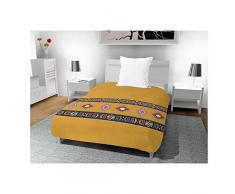 Soleil docre Aztec Bettdecke, Polycotton, Braun, 140 x 200 cm