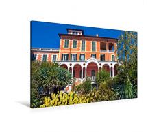 Premium Textil-Leinwand 120 cm x 80 cm quer Villa Hanbury, Kakteen, Palmlilien