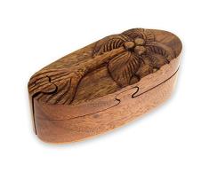 NOVICA Coconut Palm handgeschnitzt Holz Puzzle Box