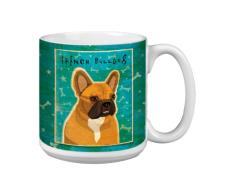 Tree-Free Greetings Jumbo-Becher mit einem „Fawn and White French Bulldog“-Design von John W Golden