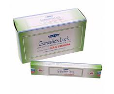 Puckator Satya Ganeshas Luck Nag Champa Räucherstäbchen, 15 g, Multi, Approx Dimensions: Length 24cm Height 5cm Width 8cm