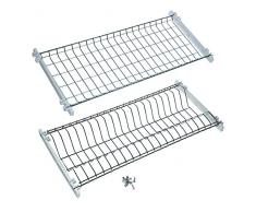 Abtropfgestell für Teller aus Edelstahl, mit Gitter Oben XTS-56