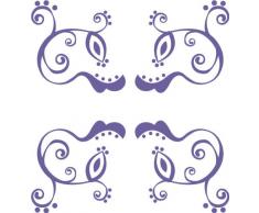 INDIGOS 4051095047940 Wandtattoo Glasdekorfolie w421 Pflanze Blume 120 x 112 cm