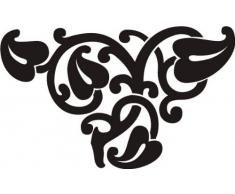 INDIGOS 4250380556468 Wandtattoo W258 Ornament, Ranken 80 x 48 cm, schwarz