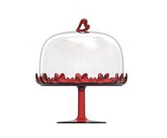 Guzzini, Tortenplatte Mit Fuss Und Haube Love, Ø18,4 x h21 cm