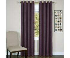 Achim Home Furnishings Taylor Verdunkelungsvorhang mit Ösen, gefüttert, aubergine, 50 x 84 Inches