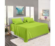 Nestl Bedding 6-teilige extra Tiefe Taschenlaken - Super Tiefe Bettlaken passend für 18 bis 24 Zoll Matratze - Hotel Ultra Deep Bettlaken Modern Split King Size Garten Grün