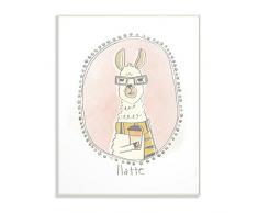 The Stupell Home Decor Collection Leinwandbild, koffeiniert, Motiv: Llatte Llama Wandtafel 13 x 19 merhfarbig