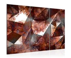 Bilder 3D Effekt Wandbild 120 x 80 cm Vlies - Leinwand Bild XXL Format Wandbilder Wohnzimmer Wohnung Deko Kunstdrucke Rot 3 Teilig - MADE IN GERMANY - Fertig zum Aufhängen 506531a