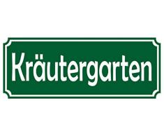 Schatzmix Spruch Garten Kräutergarten Metallschild 27x10 cm Wanddeko tin Sign Blechschild, Blech, Mehrfarbig
