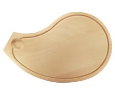 Louis Tellier Pebbly Natural NPB09 Schneidebrett mit Saftrille, 40 x 26 x 1,6 cm