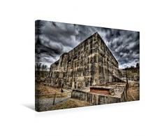 Premium Textil-Leinwand 45 x 30 cm Quer-Format Blockhaus von Éperlecques, Frankreich | Wandbild, HD-Bild auf Keilrahmen, Fertigbild auf hochwertigem Vlies, Leinwanddruck von Hoschie Media