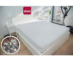 Abeil Matratzenschoner, 100% Baumwoll-Polyurethan-Mischung, wasserdicht, Baumwolle, weiß, 160 x 200 cm