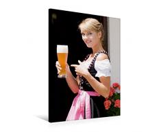 CALVENDO Premium Textil-Leinwand 60 cm x 90 cm hoch, EIN Motiv aus dem Kalender Dirndl und Tradition | Wandbild, Bild auf Keilrahmen, Fertigbild auf echter Leinwand, Leinwanddruck Menschen Menschen