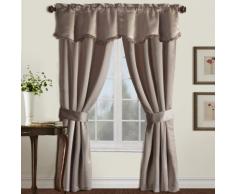 United Vorhang Burlington Fenster Vorhang, verdunkelnd, fünf-teiliges Garderobenpaneel Set, 52 von 63-inch, taupe