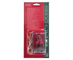 Konstsmide, 1460-860, Micro LED Lichterkette, 6h Timer, 20 bernsteinfarbene Dioden, batteriebetrieben, Innen, kupferfarbener Draht