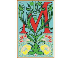 Indigos 4051719711233 Wandtattoo MF081 M Buchstabe wundervolles Ornament Pflanze Blume Tribal 96 x 60 cm