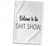 3dRose Welcome to The Shit Show Handtücher, Mehrfarbig, 15 x 22