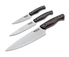 BÃ¶ker Saga Grenadill Messerset Kochmesser, Holz, Braun, 35 x 15 x 4 cm, 3-Einheiten