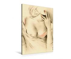 Calvendo Premium Textil-Leinwand 60 cm x 90 cm hoch, Aphrodite der Moderne | Wandbild, Bild auf Keilrahmen, Fertigbild auf Echter Leinwand, Leinwanddruck: PastellgemÃ¤lde Menschen Menschen