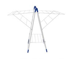 MSV Wäscheständer 94x61x78cm 13m aus Stahl/PP in weiß/blau, 94x78x61 cm