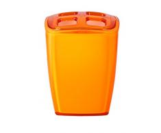 Grund NEON Zahnbürstenbecher 7x6,5x10 cm orange Accessoires, Acryl, 7,6 x 5 x 10 cm