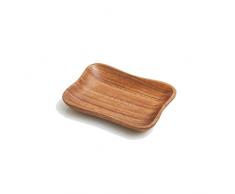 Woodard and Charles Serviertablett aus Akazienholz, 19 x 13 cm, 4 Stück