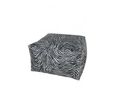 13casa Pouf Zebra weiß/schwarz