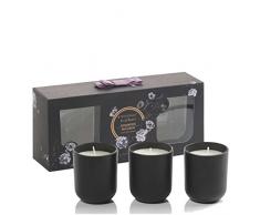 RITZENHOFF Aroma Naturals Noir 3er Set Kerzen, Rosewood Macaron, in Geschenkverpackung