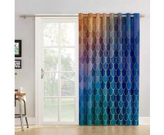 Futuregrace Verdunkelungsvorhang für Fenster und Fenster, für Schlafzimmer, mit Ösen, Marineblau und Kraken, Illustration, Weiß / Grau, schick, moderner Kunstdruck, rückwärtige Vorhänge und Vorhänge 52 W By 52 L Fge8173